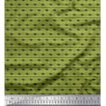 thumbnail image 1 of Soimoi Green Moss Georgette Fabric Stripe & Diamond Geometric Printed Fabric 1 Yard 42 Inch Wide, 1 of 3