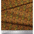 thumbnail image 1 of Soimoi Green Moss Georgette Fabric Tiger Animal Skin Print Fabric by Yard 44 Inch Wide, 1 of 3