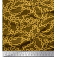thumbnail image 1 of Soimoi Green Poly Georgette Fabric Chain Geometric Printed Craft Fabric by The Yard 52 Inch Wide, 1 of 3