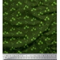 thumbnail image 1 of Soimoi Green Poly Georgette Fabric Elk & Deodar Cedar Tree Decor Fabric Printed Yard 42 Inch Wide, 1 of 3