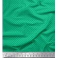 thumbnail image 1 of Soimoi Green Poly Georgette Fabric Spiral & Stripe Geometric Printed Fabric 1 Yard 42 Inch Wide, 1 of 3