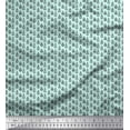 thumbnail image 1 of Soimoi Green Rayon Crepe Fabric Stencil Christmas Tree Printed Fabric 1 Yard 46 Inch Wide, 1 of 3