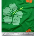 thumbnail image 1 of Soimoi Green Rayon Fabric Floral Printed Fabric 1 Yard 42 Inch Wide, 1 of 3