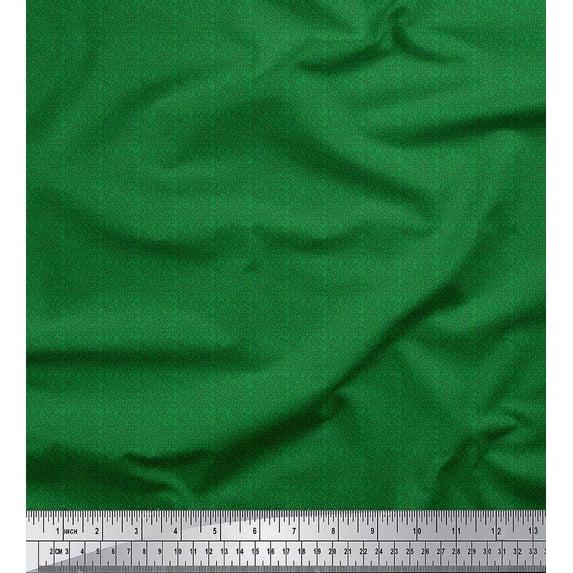 Soimoi Green Rayon Fabric Line & Circle Geometric Print Fabric by the Yard 42 Inch Wide