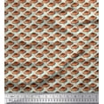 thumbnail image 1 of Soimoi Green Rayon Fabric Mushroom Vegetable Fabric Prints By Yard 56 Inch Wide, 1 of 3