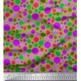 thumbnail image 1 of Soimoi Green Rayon Fabric Polka Dots Fabric Prints by Yard 42 Inch Wide, 1 of 3