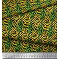 thumbnail image 1 of Soimoi Green Rayon Fabric Tiger Animal Skin Print Sewing Fabric Yard 42 Inch Wide, 1 of 3