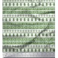 thumbnail image 1 of Soimoi Green Rayon Fabric Tribal African Print Fabric by the Yard 42 Inch Wide, 1 of 1