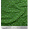 thumbnail image 1 of Soimoi Green Silk Fabric Alphabet Text Print Fabric by the Yard 42 Inch Wide, 1 of 3