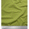 thumbnail image 1 of Soimoi Green Silk Fabric Anchor Hook Nautical Print Fabric by Yard 44 Inch Wide, 1 of 3