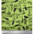 thumbnail image 1 of Soimoi Green Silk Fabric Gardening Tools & Hardware Print Sewing Fabric Yard 42 Inch Wide, 1 of 3