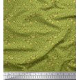 thumbnail image 1 of Soimoi Green Silk Fabric Square & Triangle Geometric Printed Craft Fabric by the Yard 42 Inch Wide, 1 of 3