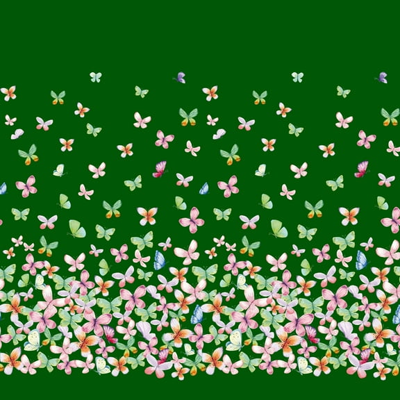 Soimoi Green Velvet Fabric Insect Panel Printed Fabric 1 Yard 58 Inch Wide