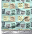 thumbnail image 1 of Soimoi Green Velvet Fabric Motivational Quotes Text Fabric Prints By Yard 58 Inch Wide, 1 of 3