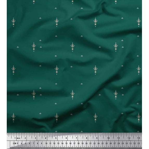Soimoi Green Viscose Chiffon Fabric Abstracts Abstract Decor Fabric Printed Yard 42 Inch Wide