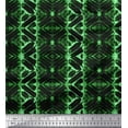 thumbnail image 1 of Soimoi Green Viscose Chiffon Fabric Geometric Tie-Dye Print Fabric by The Yard 42 Inch Wide, 1 of 3