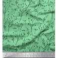 thumbnail image 1 of Soimoi Green Viscose Chiffon Fabric Hoya Kerrii Leaves Print Fabric by the Yard 42 Inch Wide, 1 of 3