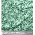 thumbnail image 1 of Soimoi Green Viscose Chiffon Fabric Laurel Leaves Print Fabric by the Yard 42 Inch Wide, 1 of 3