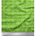thumbnail image 1 of Soimoi Green Viscose Chiffon Fabric Stencil Leaves Print Sewing Fabric Yard 42 Inch Wide, 1 of 3