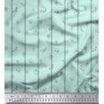 thumbnail image 1 of Soimoi Green Viscose Chiffon Fabric Stripe & Square Geometric Print Sewing Fabric Yard 42 Inch Wide, 1 of 3