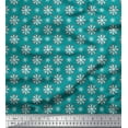 thumbnail image 1 of Soimoi Green polyester Crepe Fabric Crystals Floral Printed Fabric 1 Yard 42 Inch Wide, 1 of 3