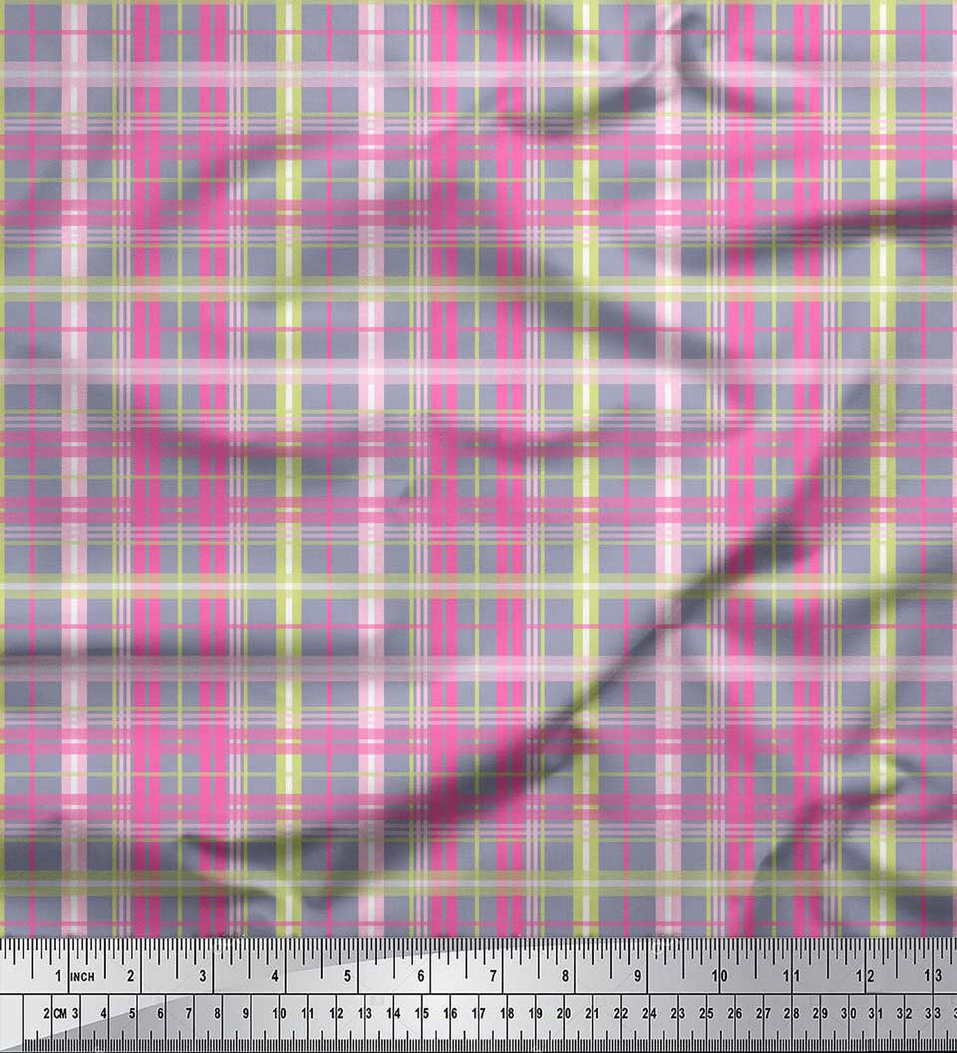 Check Print Textile Soimoi Grey Heavy Canvas Fabric Check Check Print Fabric by the Yard 58 ...