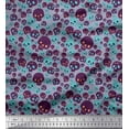 thumbnail image 1 of Soimoi Grey Rayon Fabric Skull Halloween Print Fabric by the Yard 56 Inch Wide, 1 of 1