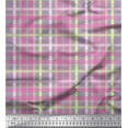 thumbnail image 1 of Soimoi Grey Silk Fabric Check Check Decor Fabric Printed Yard 42 Inch Wide, 1 of 3