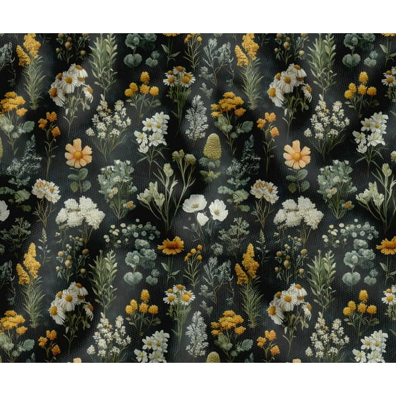 Soimoi Home & Outdoor Upholstery Fabric - Floral Pattern - 56" Wide By 10 Yard - Ideal for Chairs, Table Covers & DIY Projects - Green