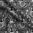 thumbnail image 1 of Soimoi Insect Printed, Cotton Satin Spandex, Sewing Fabric by The Yard 54 Inch Wide, Decorative Fabric for Dresses and Home Accents, White & Black, 1 of 5