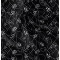 thumbnail image 1 of Soimoi Japan Crepe Satin Black Fabric By the Yard - 54 Inch Wide - Geometric Floral Textile - Contemporary and Stylish Designs for Fashion and Crafts Printed Fabric, 1 of 6