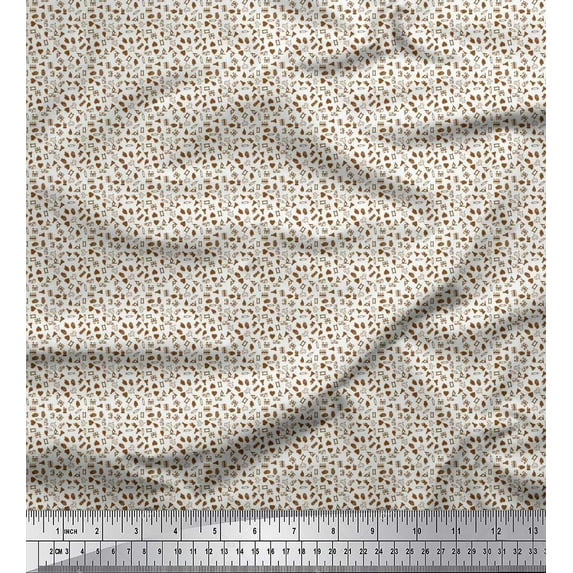 Soimoi Japan Crepe Satin Fabric Ambulance,Doctor Equipments & Heart Shirting Decor Fabric Printed Yard 42 Inch Wide