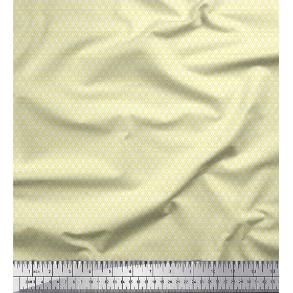Soimoi Japan Crepe Satin Fabric Bar Graph Shirting Decor Fabric Printed Yard 42 Inch Wide