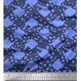 thumbnail image 1 of Soimoi Japan Crepe Satin Fabric Check & Animal Skin Print Fabric by The Yard 42 Inch Wide, 1 of 1