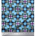 thumbnail image 1 of Soimoi Japan Crepe Satin Fabric Check & Geometric Print Sewing Fabric Yard 42 Inch Wide, 1 of 3