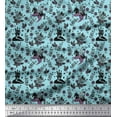 thumbnail image 1 of Soimoi Japan Crepe Satin Fabric Floral,Horse & Soldier Kids Print Fabric by Yard 42 Inch Wide, 1 of 1