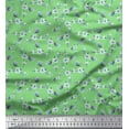thumbnail image 1 of Soimoi Japan Crepe Satin Fabric Leaves & Magnolia Floral Print Fabric by the Yard 42 Inch Wide, 1 of 1