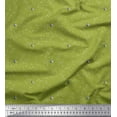 thumbnail image 1 of Soimoi Japan Crepe Satin Fabric Star & Crescent Moon Shirting Fabric Prints by Yard 42 Inch Wide, 1 of 1