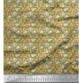 thumbnail image 1 of Soimoi Japan Crepe Satin Fabric Triangle Geometric Fabric Prints By Yard 42 Inch Wide, 1 of 3