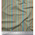 thumbnail image 1 of Soimoi Japan Crepe Satin Fabric Vertical Stripe Print Fabric by Yard 42 Inch Wide, 1 of 3