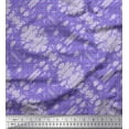 thumbnail image 1 of Soimoi Japan Crepe Satin Fabric snowflake & brush stroke Abstract Printed Craft Fabric by the Yard 42 Inch Wide, 1 of 1