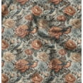 thumbnail image 1 of Soimoi Japan Crepe Satin Orange Fabric By the Yard - 54 Inch Wide - Rose Floral Pattern Textile - Romantic and Delicate Designs for Stylish Projects Printed Fabric, 1 of 6