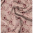 thumbnail image 1 of Soimoi Japan Crepe Satin Orange Fabric By the Yard - 54 Inch Wide -Rose Floral Pattern Textile - Romantic and Delicate Designs for Stylish Projects Printed Fabric, 1 of 6