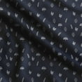 thumbnail image 1 of Soimoi Leaf Print,Cotton Cambric, Quilting Fabric Sold by The Yard 42 Inch Wide, Medium Weight Cotton Fabric, SewingSupplies, White & Navy Blue, 1 of 5