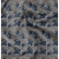 thumbnail image 1 of Soimoi Leaf Print, Silk Fabric, Decor Sewing Fabric by The Yard 42 Inch Wide,Decorative Fabric for Shirts Suits Ties, Gray, 1 of 6