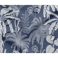 thumbnail image 1 of Soimoi Leaves Print Waterproof Fabric | Outdoor Material By 5 Yard | Tear-Resistant, UV Safe | Great for Bags, Rainwear, Covers & Curtains, Awning Cover Cloth - Blue, 1 of 7