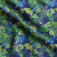 thumbnail image 1 of Soimoi Leaves Printed,Cuddle Minky Fabric, Sewing Fabric by The Yard 56 Inch Wide,Decorative Plush Soft Fabric, Baby Garments, Toys and Blankets, Blue, 1 of 5