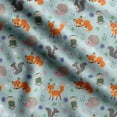 thumbnail image 1 of Soimoi Llama Alpaca Print, Poly Taffeta Fabric, Decor Sewing Fabric by The Yard 56 Inch Wide, Decorative Fabric for Outdoor Upholstery, Umbrellas and Home Accents, Sky Blue, 1 of 5