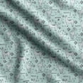 thumbnail image 1 of Soimoi Llama Alpaca Print, Silk Fabric, Decor Sewing Fabric by The Yard 42 Inch Wide,Decorative Fabric for Shirts Suits Ties, Sky Blue, 1 of 5