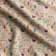 thumbnail image 1 of Soimoi Llama Alpaca Printed, Cotton Satin Spandex, Sewing Fabric by The Yard 54 Inch Wide, Decorative Fabric for Dresses and Home Accents, Pink & Peach, 1 of 5